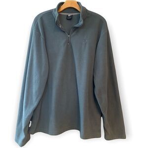 Starter L Men’s NWT Gray Fleece Long Sleeve 1/4 Zip Pullover Outdoor Jacket